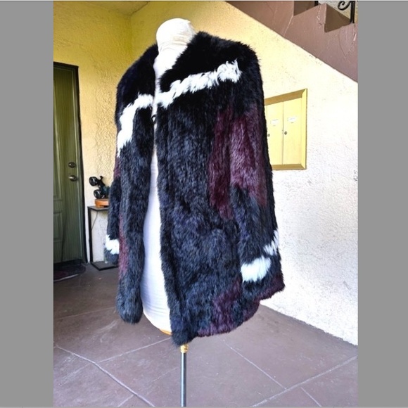 RACHEL ZOE Genuine Rabbit Fur Knit Mid-Length Coat NWOT/sz XS (Generous) - Picture 4 of 14